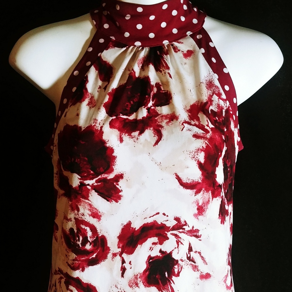 WHBM Sleeveless Floral Print Top Sz XS